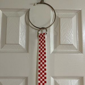 Red and White Checkered Belt